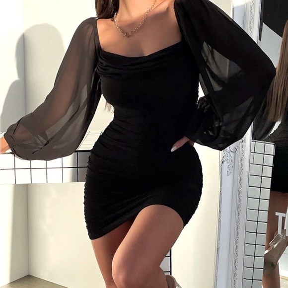 OCTAVIA DRESS - BLACK - Picture 1 of 4